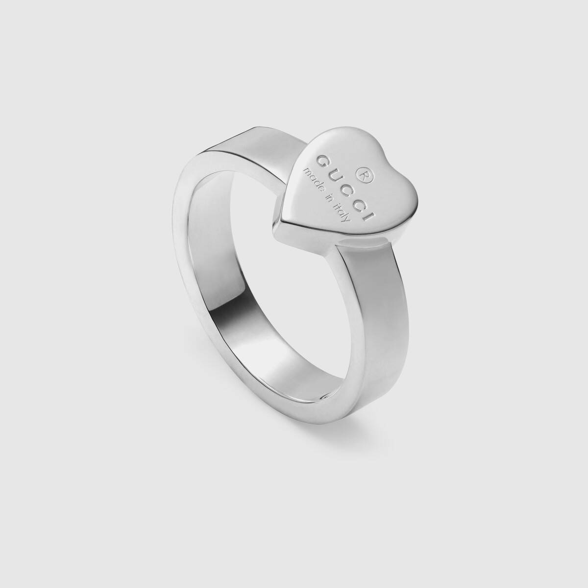 Tientallen Mona Lisa racket Gucci Trademark Heart Ring Zilver | Juwelier Piet Schilder